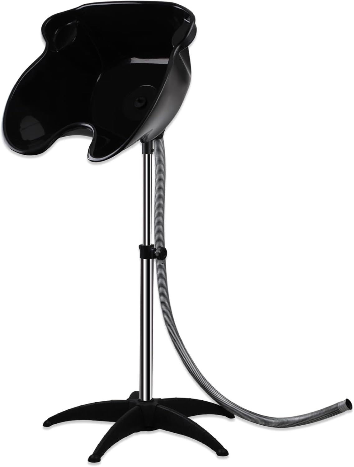 ポータブルシャンプーボウル、高さと角度調節可能なヘアウォッシュシンク、排水ホース付き、スタンディングサロンディープシャンプー洗面台、