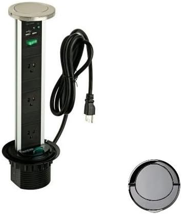 Transolid SA80051GM Sensio Pop Up Power &amp; Charging Station, Gu